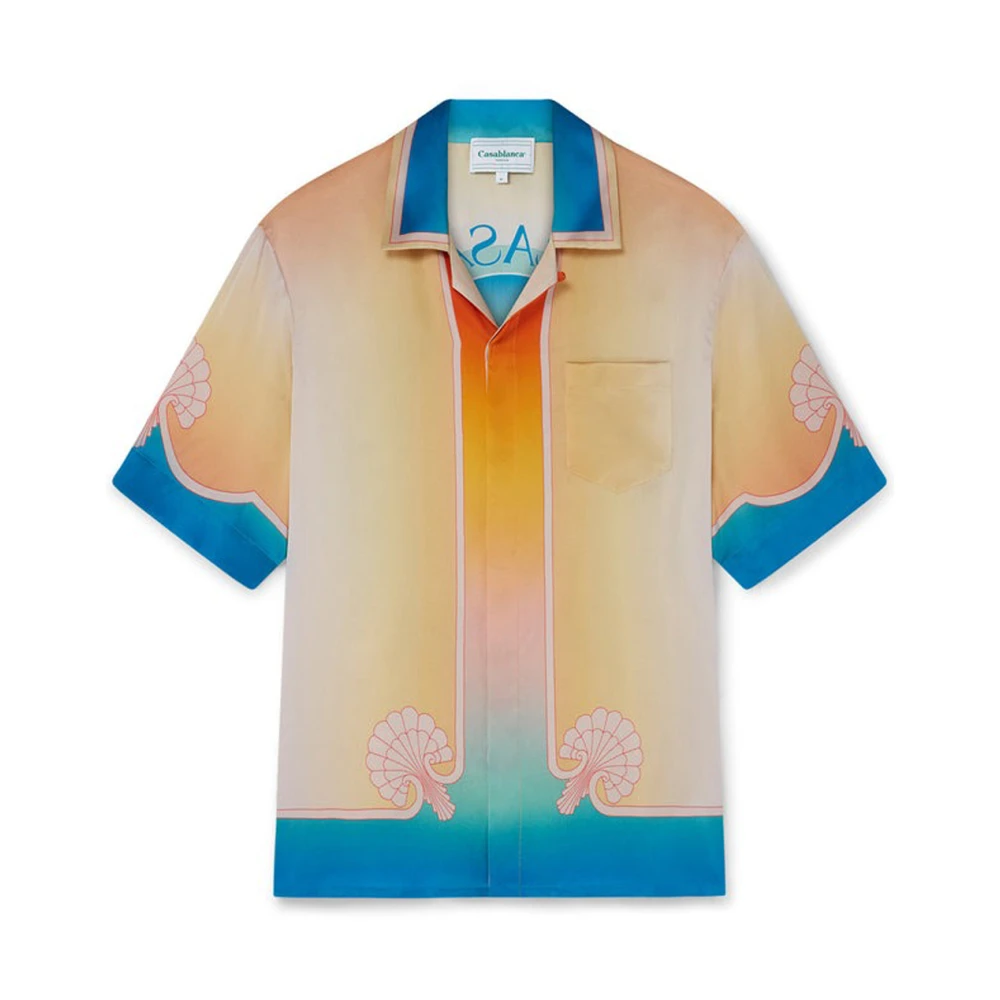 Casablanca Multicolor LArc Colore Zijden Shirt Multicolor Heren