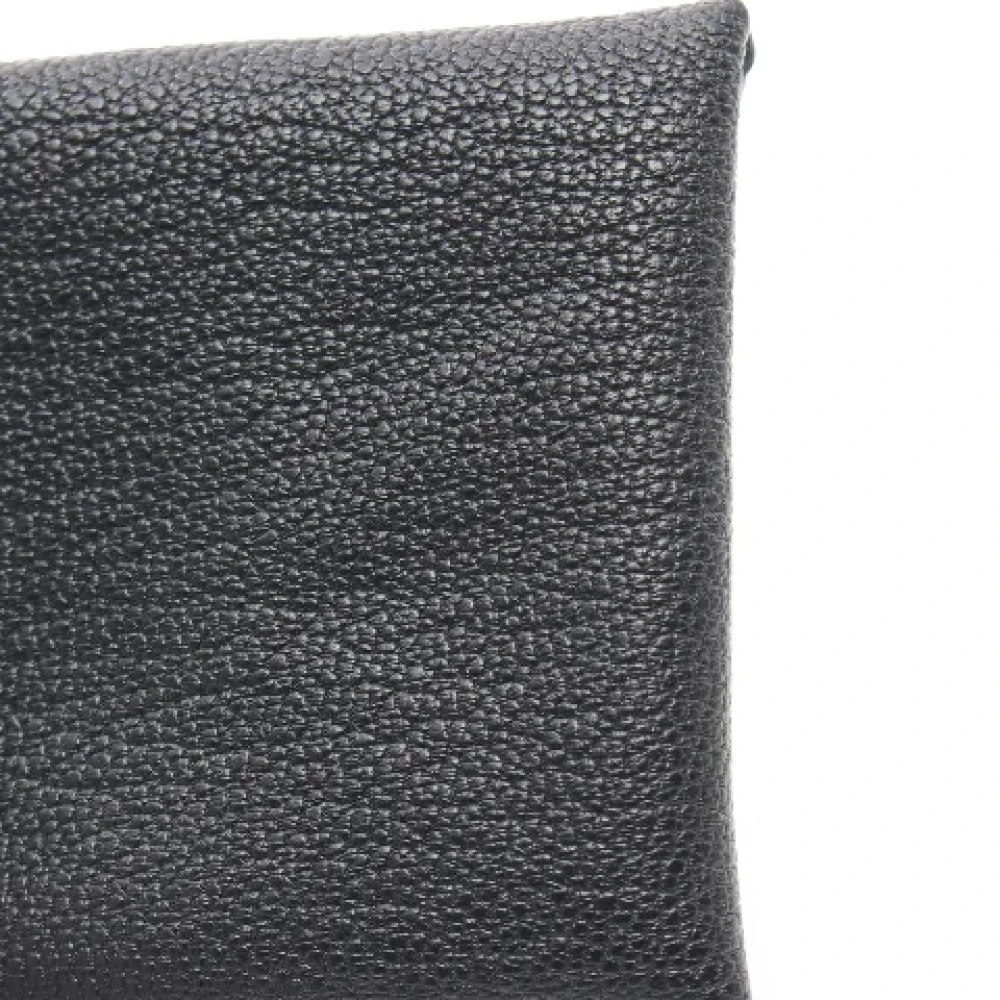 Hermès Vintage Pre-owned Leather wallets Black Dames