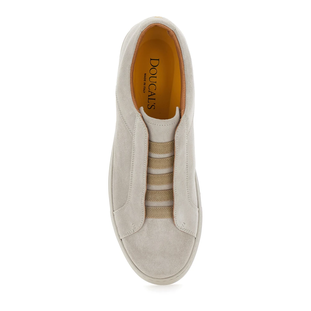 Doucal's Beige Slip-On Suède Sneakers Beige Heren