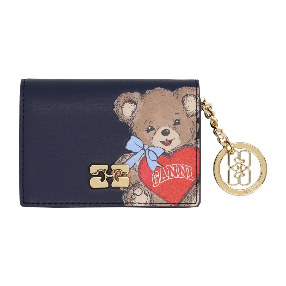 Ganni Donna Blu - Bou Porta Carte Con Orso - Accessories - One Size - Immagine 2