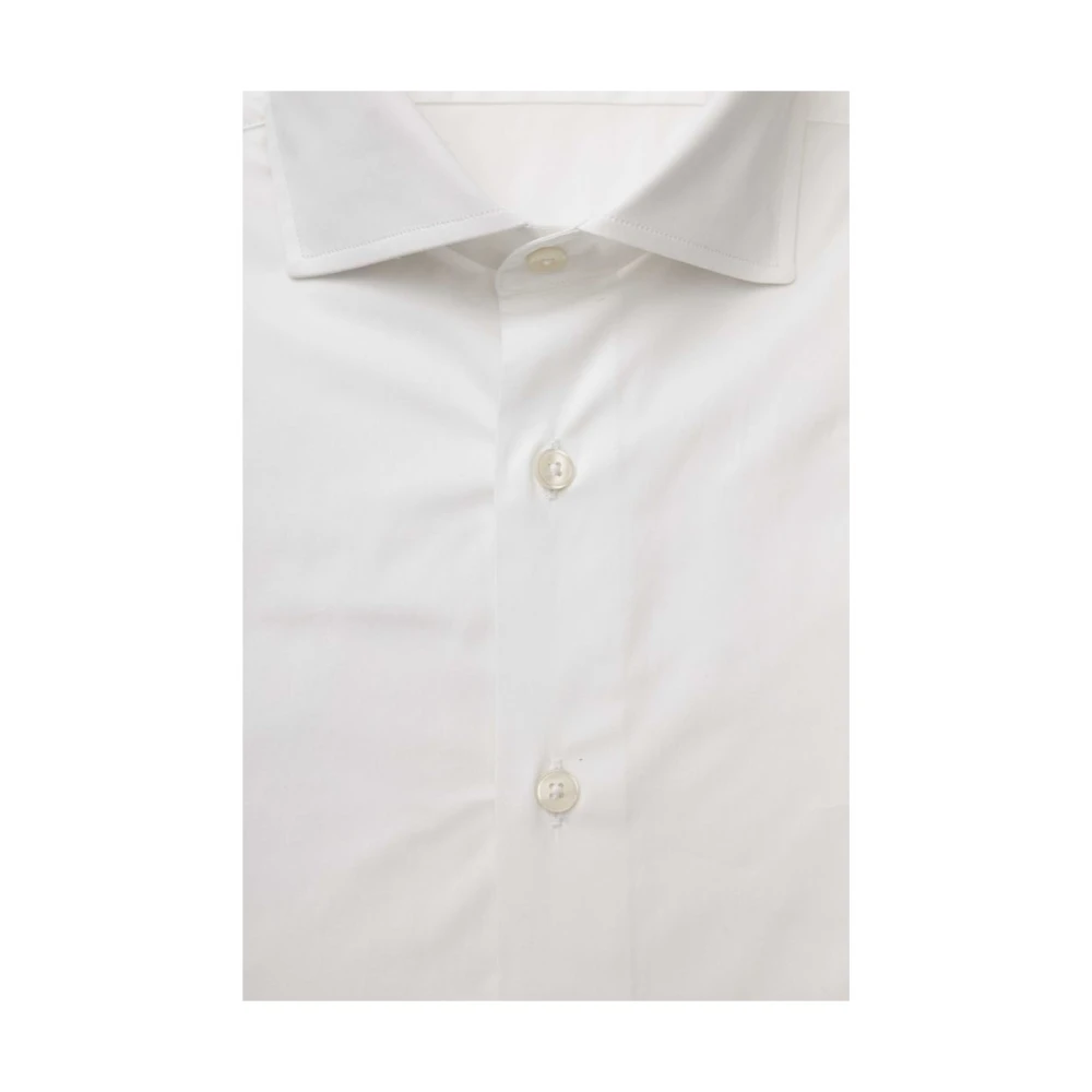 Bagutta Elegant Slim Fit Overhemd met Franse Kraag White Heren