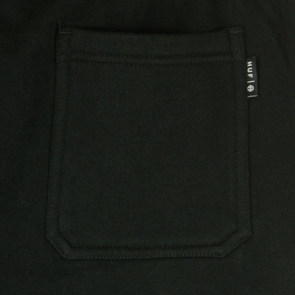HUF Zwarte fleecebroek voor mannen Black Heren
