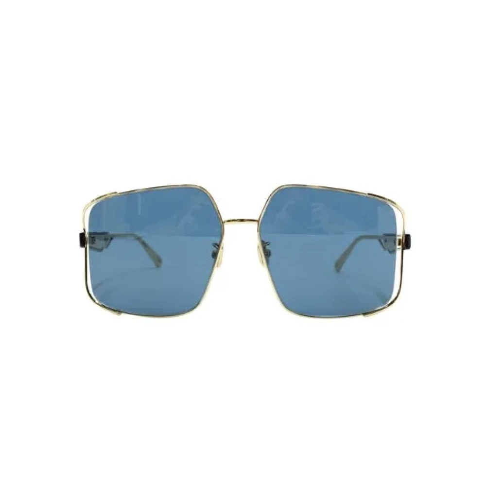 Dior Vintage Pre-owned Fabric sunglasses Blue Dames