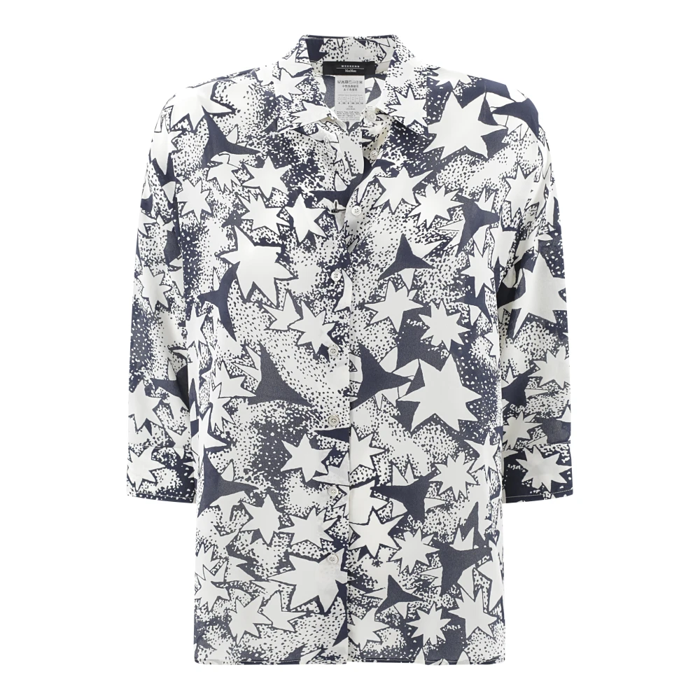 Max Mara Weekend Zijden Bedrukte Blouse met Klassieke Details Multicolor Dames