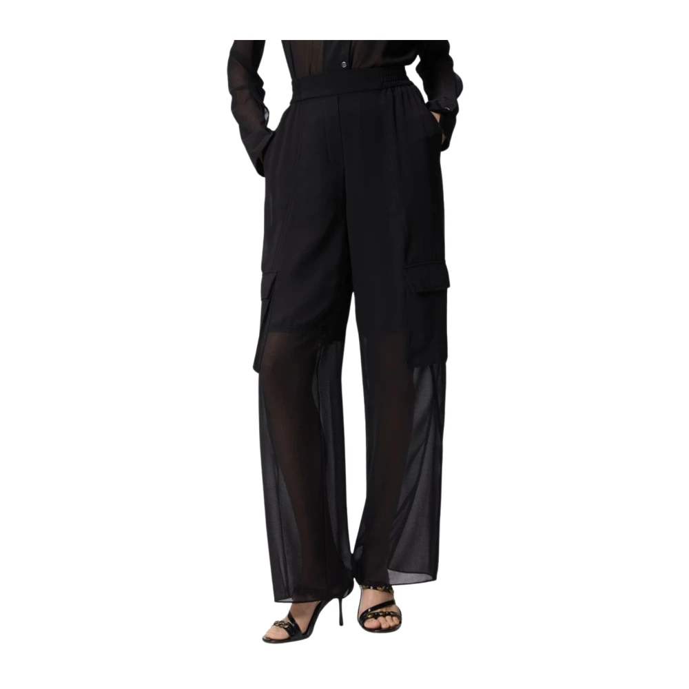 Pinko Women's Black Wide Trousers - Wide Trousers - S - Trousers