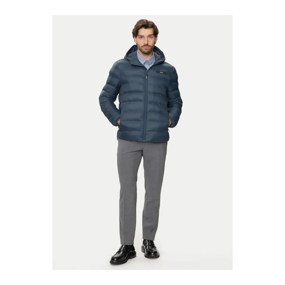 Calvin Klein Capuchon Puff Jack Ink Blue Heren