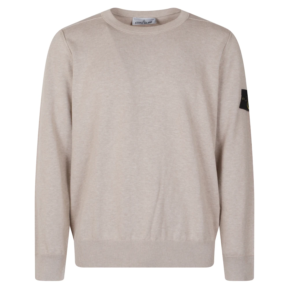 Stone Island Men's Beige Round-Neck Knitwear, Xl, Round-Neck Knitwear