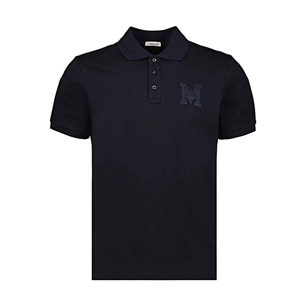 Moncler Stilig Polo Tröja för Män Blue, Herr