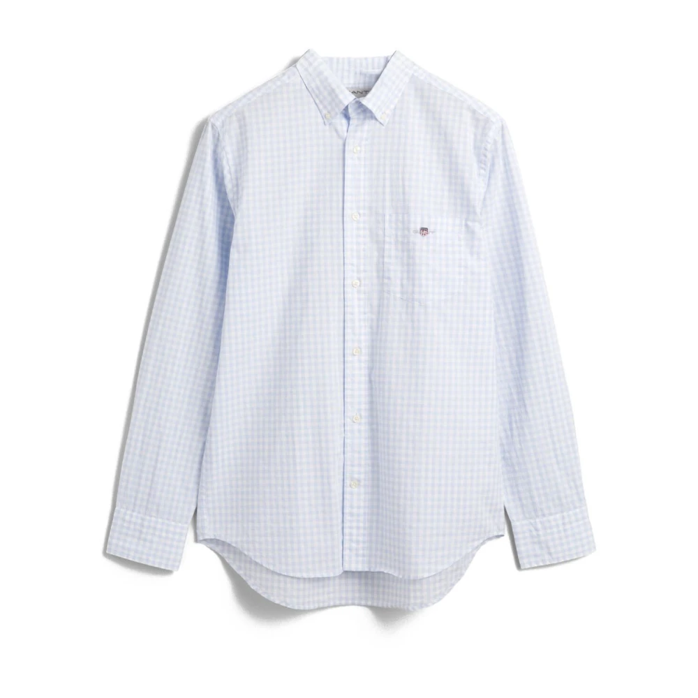 Gant Herren Blau Hemd Baumwolle Kariert - Bild 5