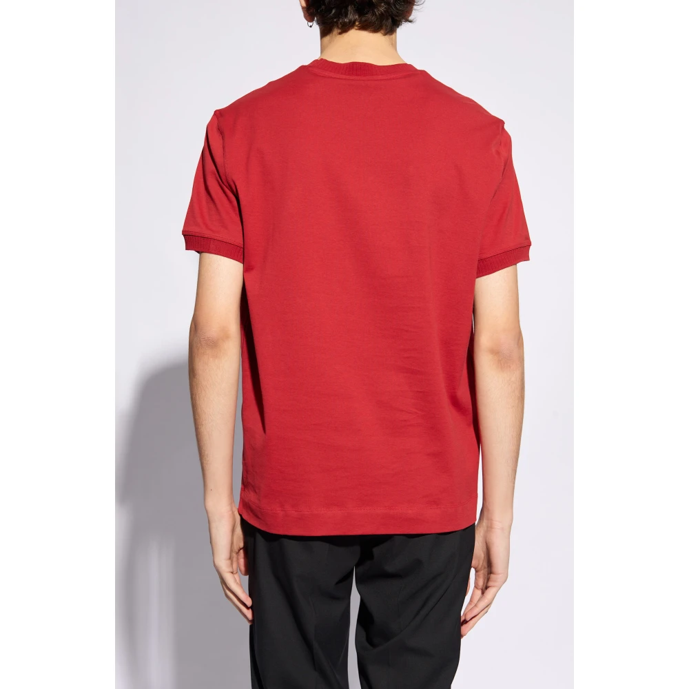 Emporio Armani T-shirt met logo Red Heren