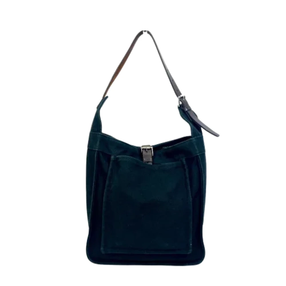 Hermès Vintage Pre-owned Fabric shoulder-bags Black Dames