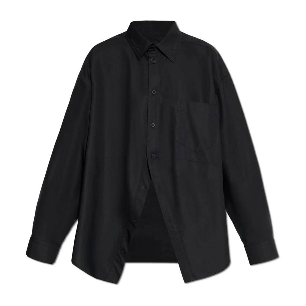 Balenciaga Shirt met Logo Black Dames