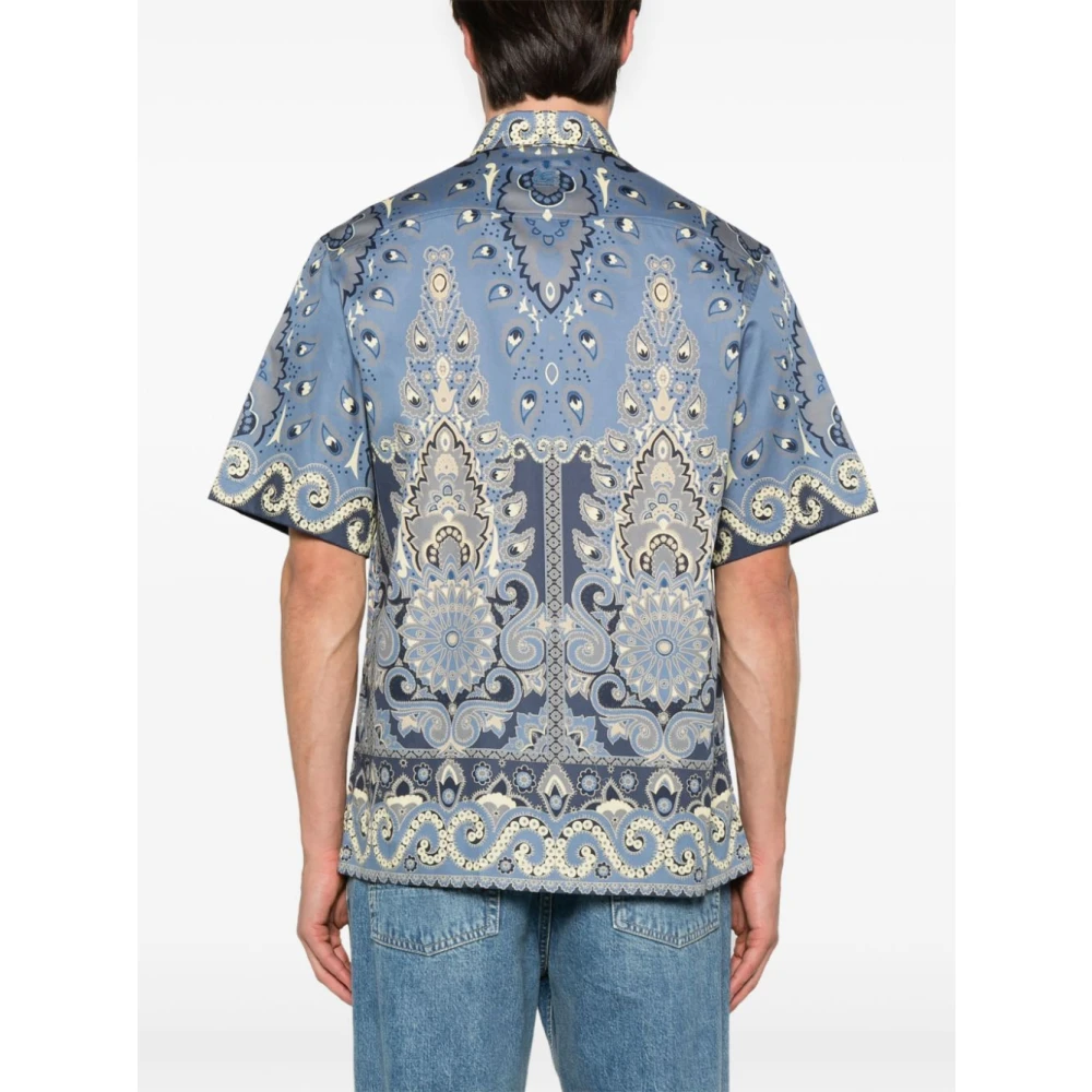 ETRO Rood Shirt Korte Mouw Multicolor Heren