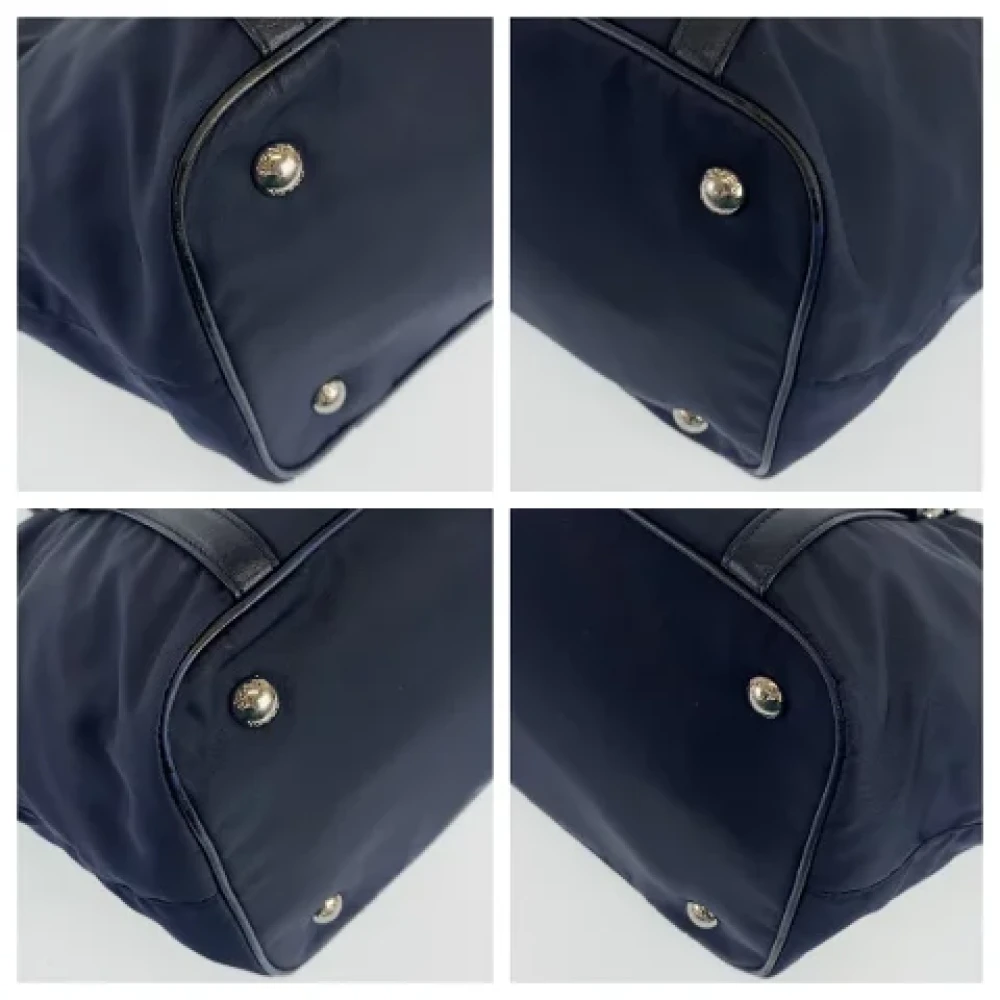 Prada Vintage Pre-owned Canvas prada-bags Blue Dames