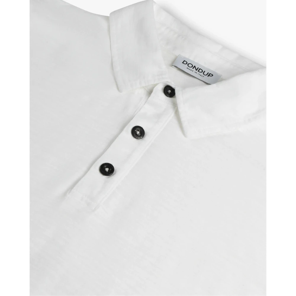 Dondup Wit Flame Katoenen Polo Shirt White Heren