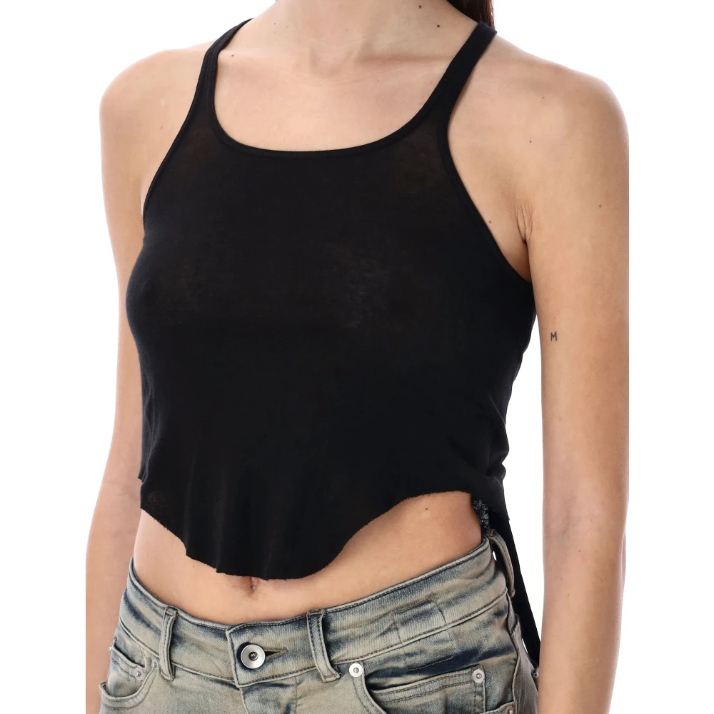 Rick Owens Cropped Tanktop Black Dames