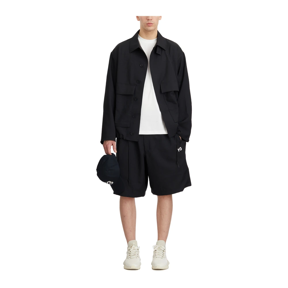 Y-3 Grafisch Logo Coachjack Black Heren