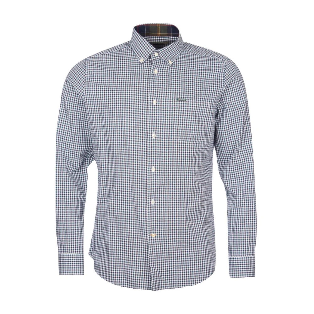 Barbour Twill Button Down Overhemd Gray Heren