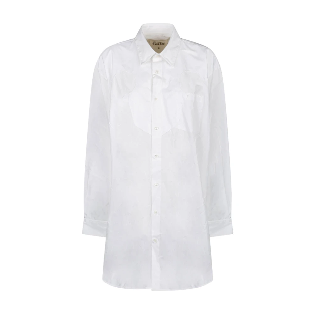 Maison Margiela , Casual Shirts, Male, White, L, White Shirt With Unbuttoned Details - Image 2