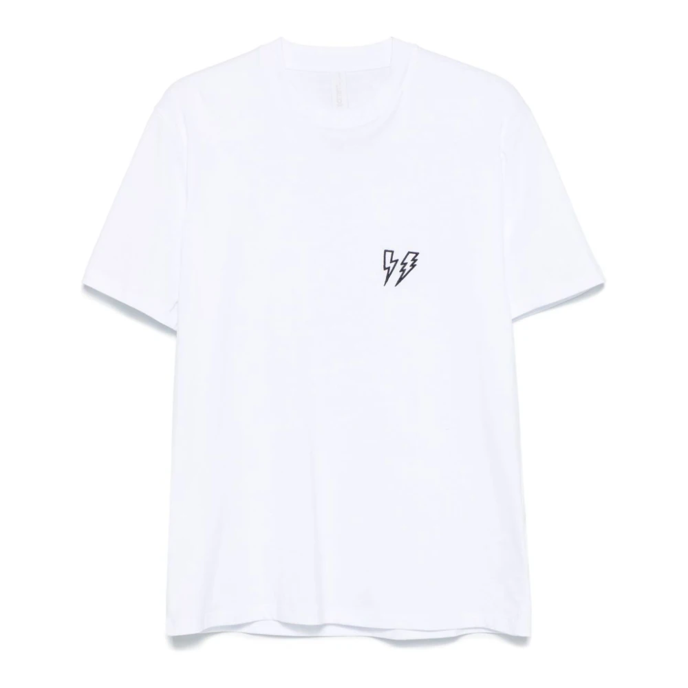 Neil Barrett Witte Double-Bolt T-shirt White Heren