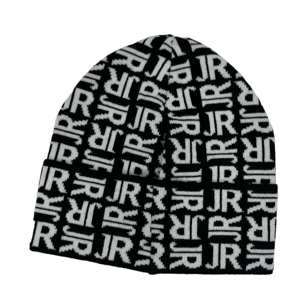 John Richmond Gebreide muts met logo Black Unisex
