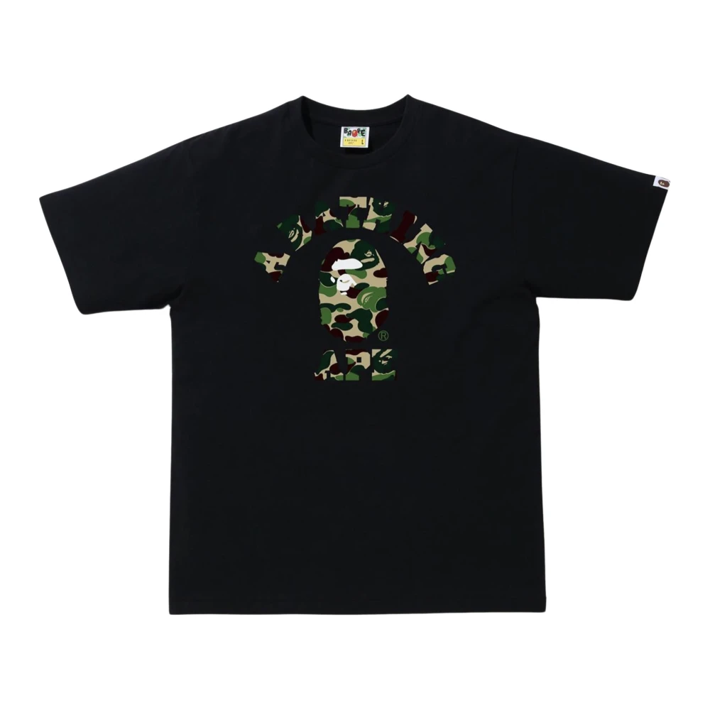 A Bathing APE Camo College Tee Zwart Groen Black Heren