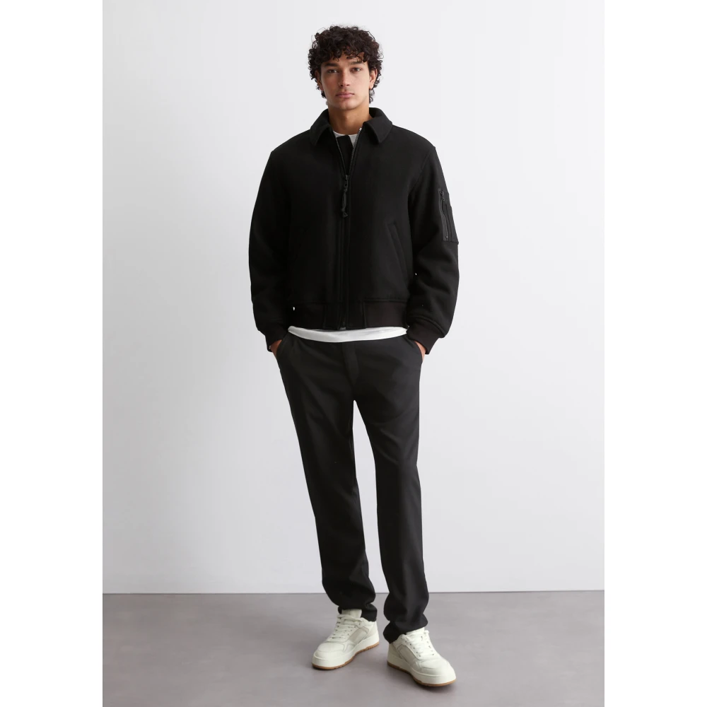 Marc O'Polo Wollen blouson regular Black Heren