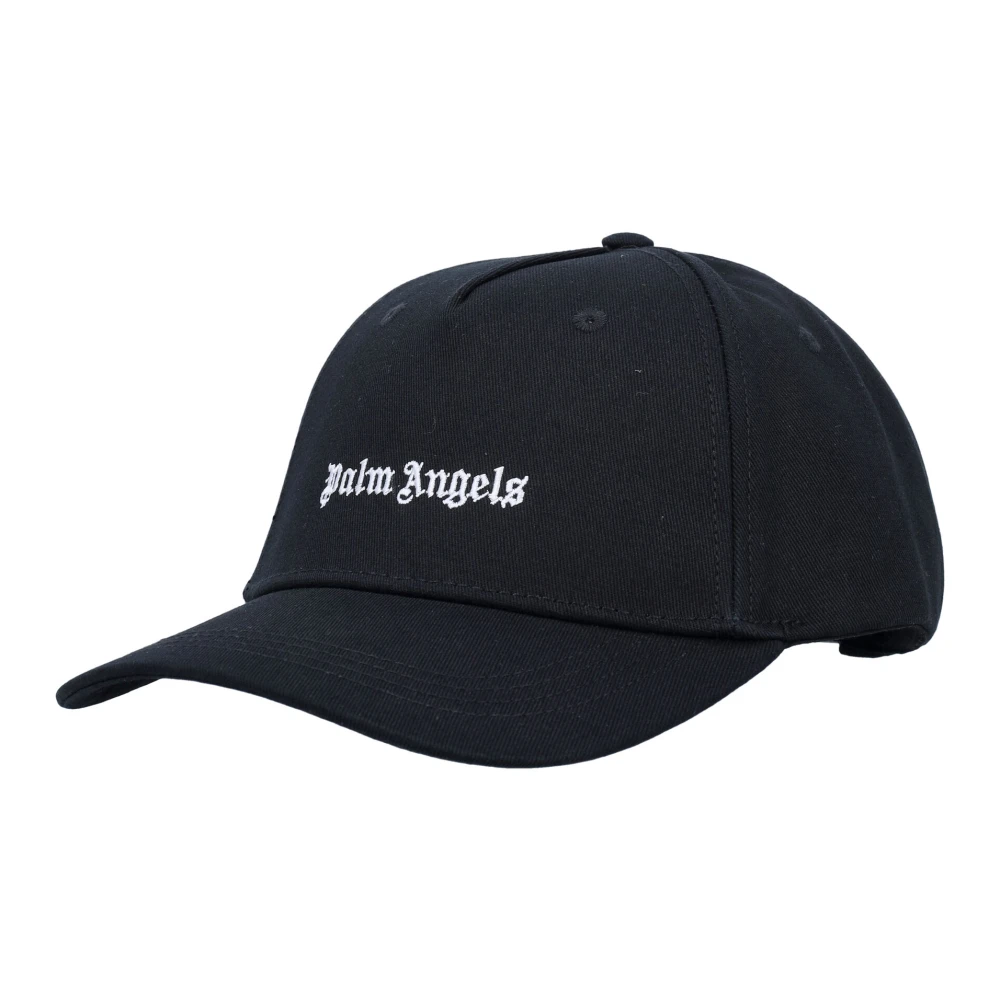 Palm Angels Zwarte Klassieke Logo Pet Urban Stijl Black Heren