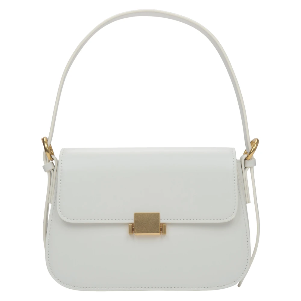 Estro Women's White Leather Shoulder Bag - Shoulder Bags - One Size - Bags