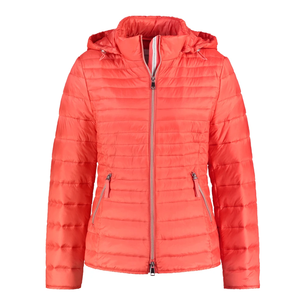 Gerry Weber Women's Red Quilted Coat With Detachable Hood