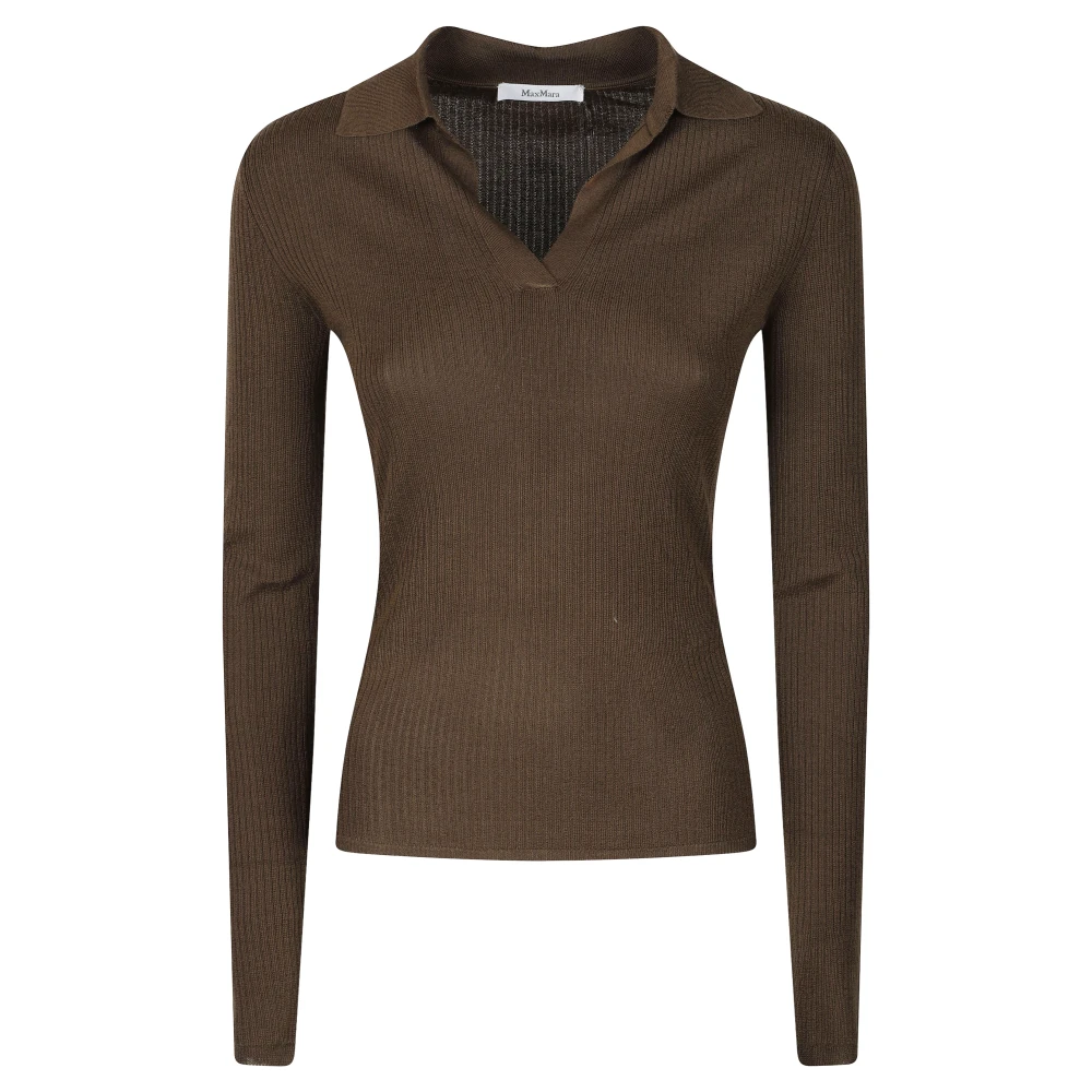 Max Mara Polo Shirt - Female - Polo Shirts - Brown - S - Tops