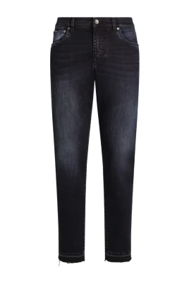Blå Slim Fit Jeans med knappstängning