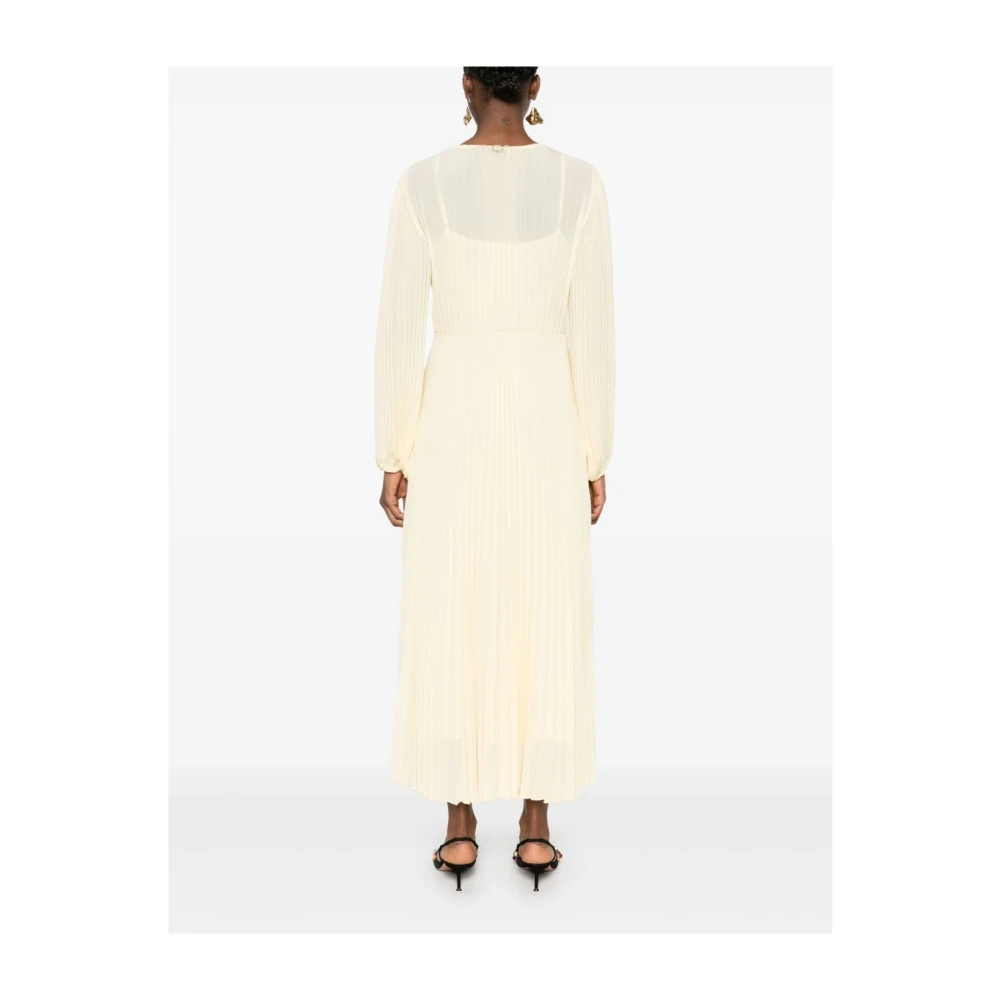 Twinset Elegante Crème Jurk voor Vrouwen Beige Dames