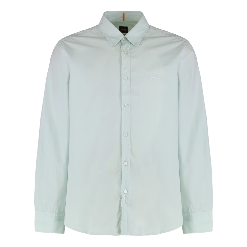 Hugo Men's Blue Formal Shirts, S, Relegant_6 Cotton Poplin Shirt