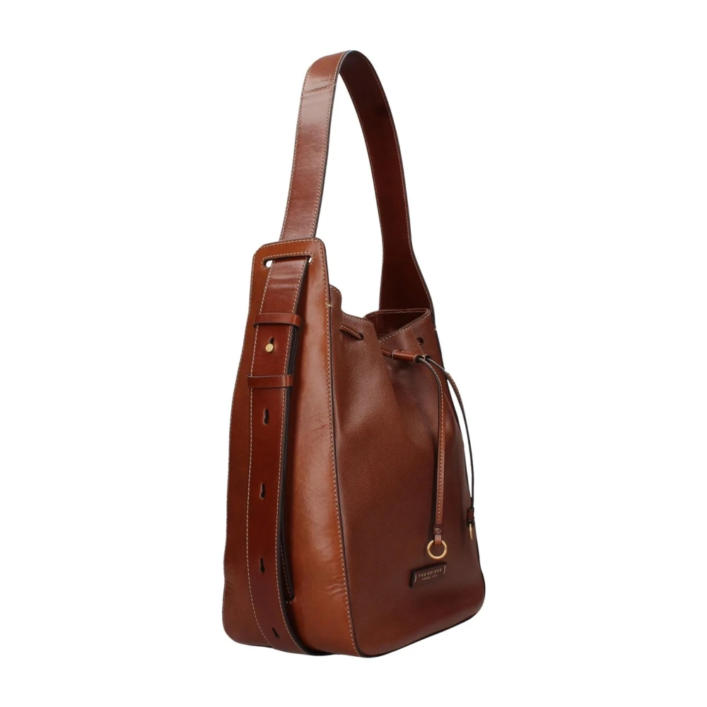 The Bridge Women's Brown Italian Leather Hobo Bag Marrone Donna