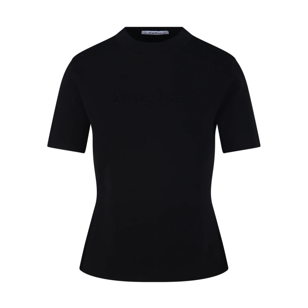 Max Mara Zwarte Segale T-shirt Black Dames