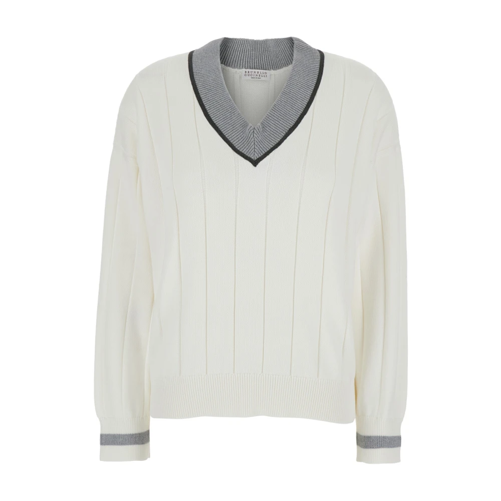 Knitwear > V-neck Knitwear - - Brunello Cucinelli - Modalova