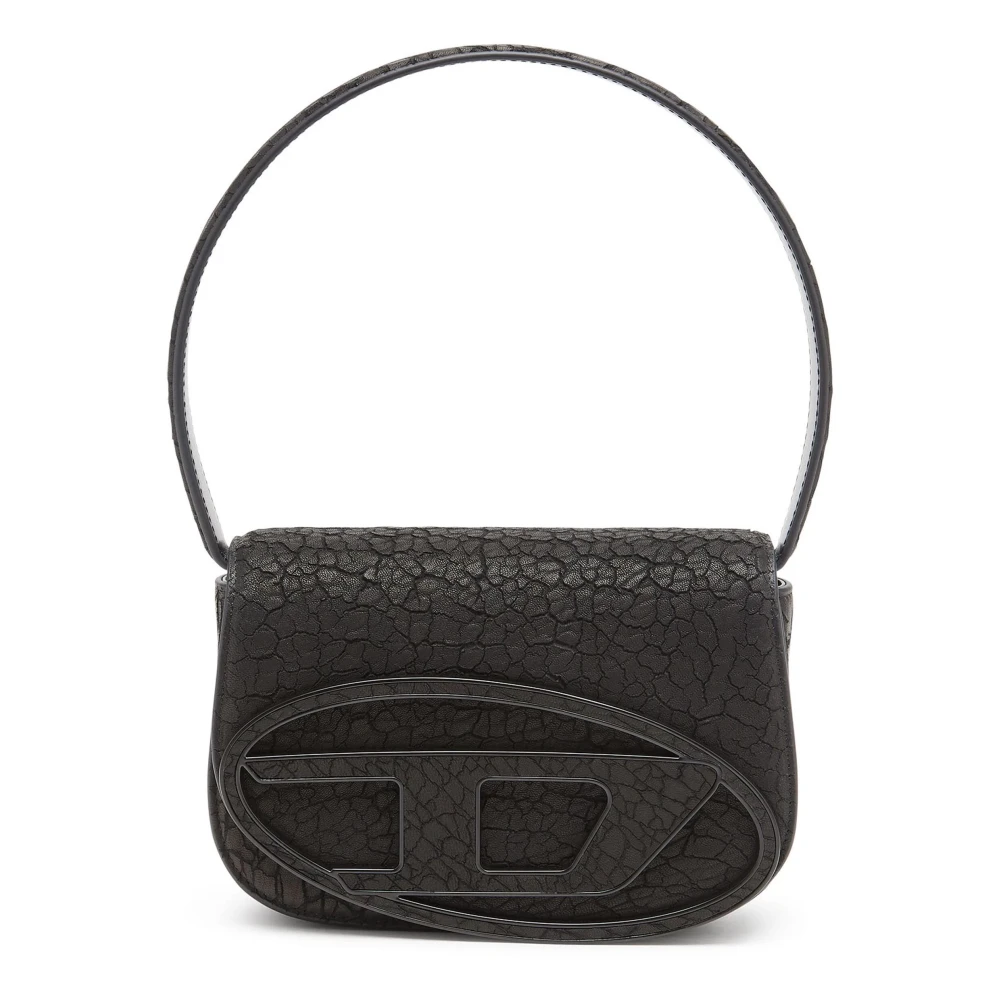 Diesel Mat Effect Kettinghandvat Schoudertas Black Dames