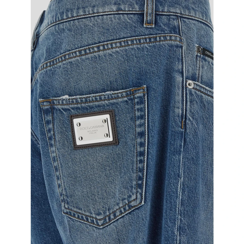Dolce & Gabbana Klassieke katoenen jeans Blue Heren