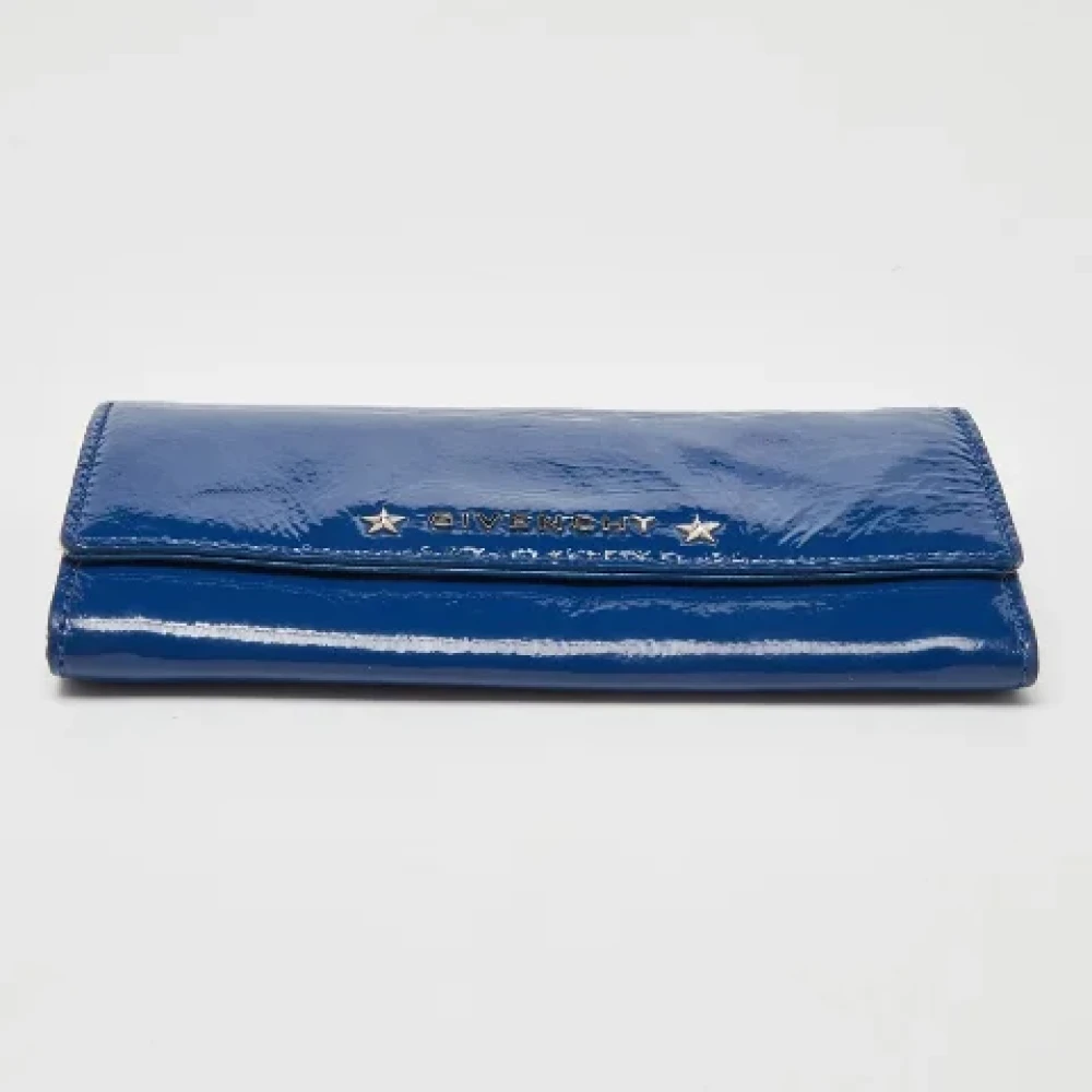 Givenchy Pre-owned Leather wallets Blue Dames
