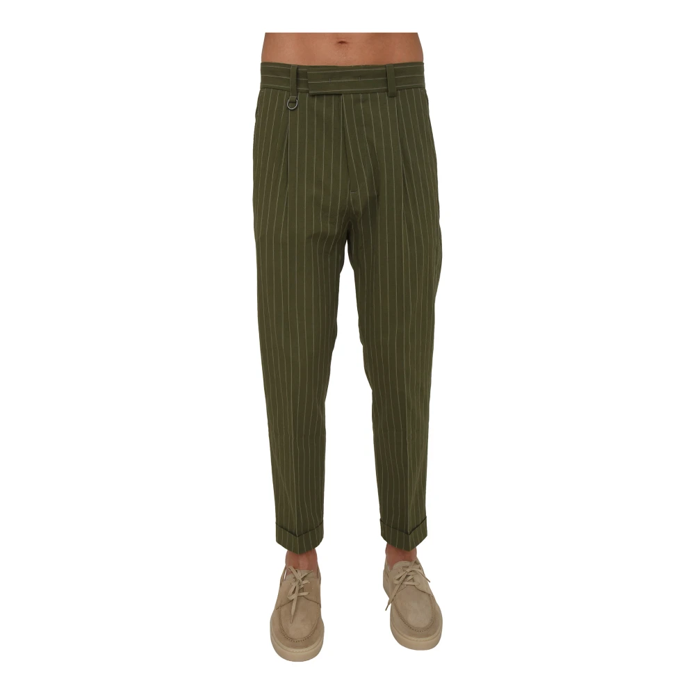 Paolo Pecora Men's Green Pantalone Tessuto - Suit Trousers - Xl - Trousers