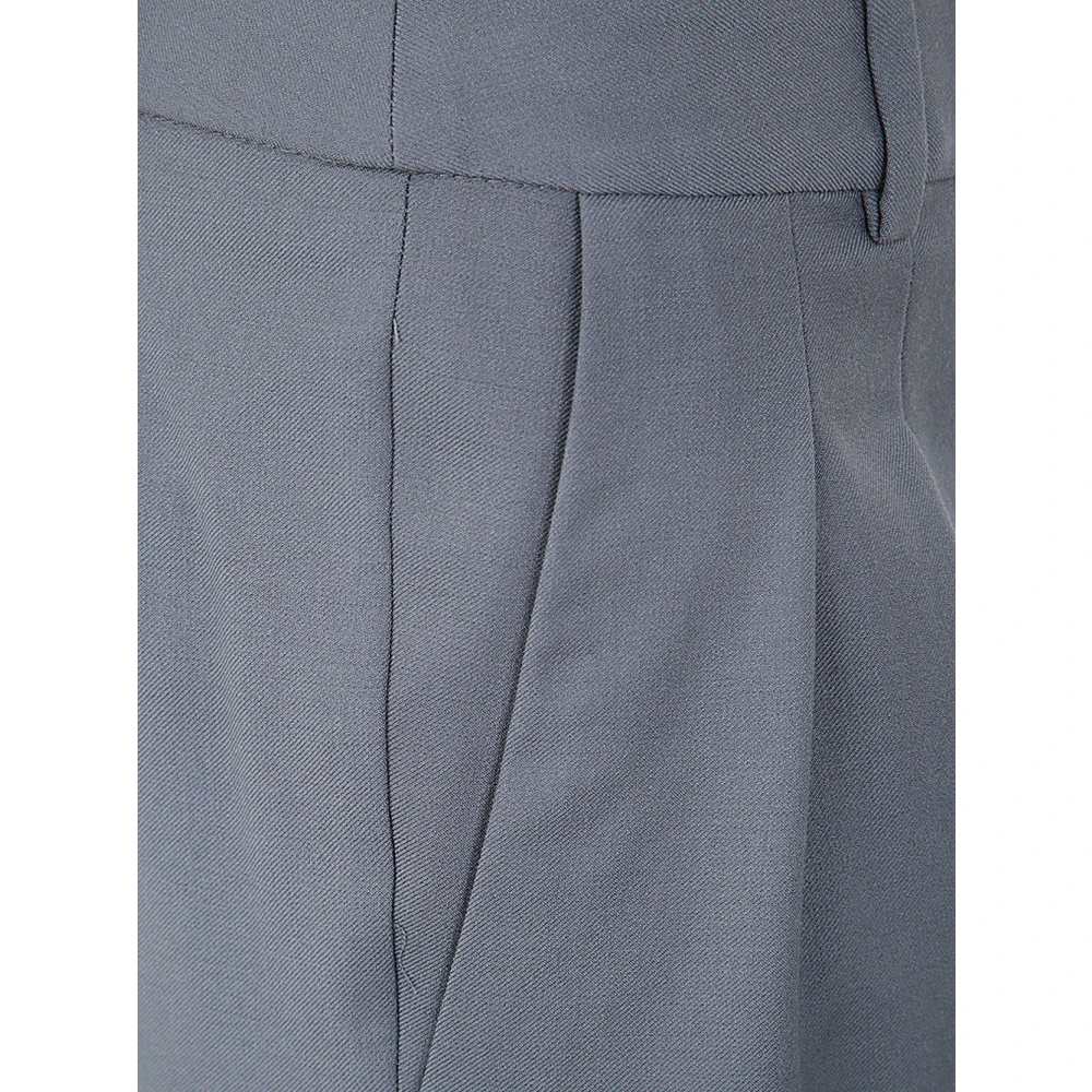 Loulou Studio Fjord Grey Wollen Broek Gray Dames