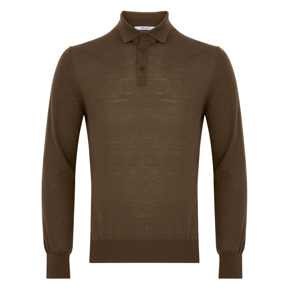 Kangra Bruine Sweater voor Mannen Aw24 Brown Heren
