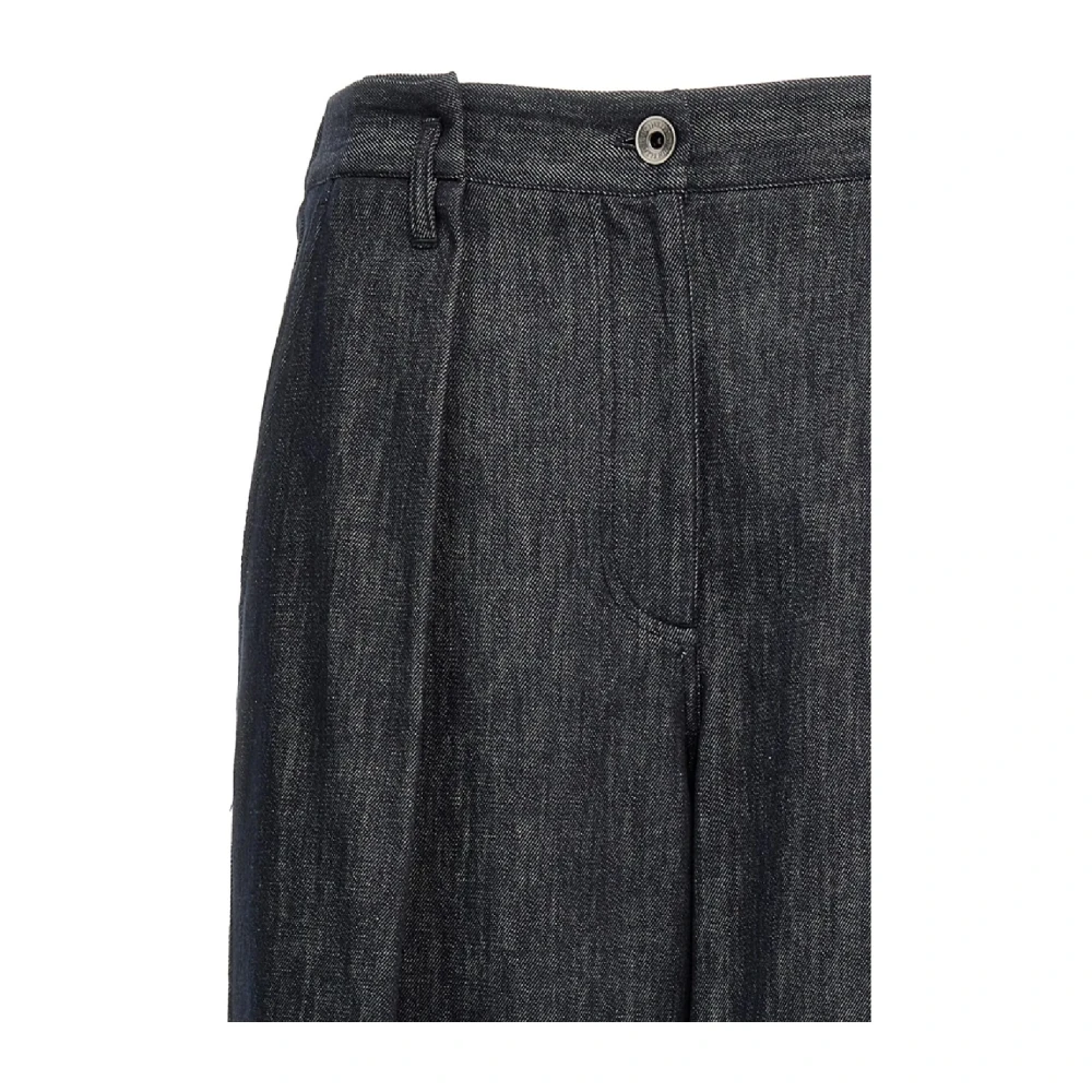 BRUNELLO CUCINELLI Elegante katoenen broek voor vrouwen Black Dames