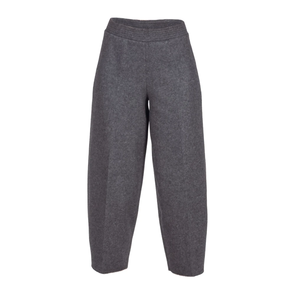 Liviana Conti Grijze Cropped Balloon Broek Gray Dames