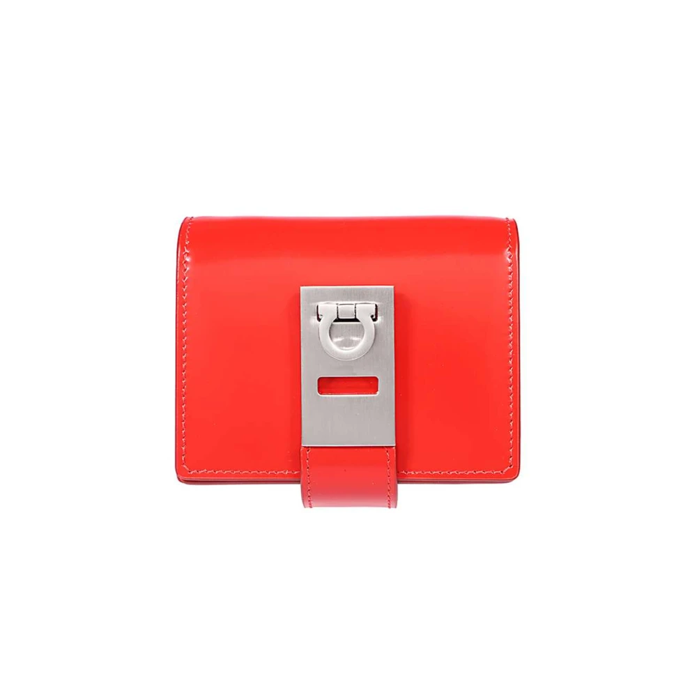 Salvatore Ferragamo Mini Leren Tas met Sluiting Red Heren