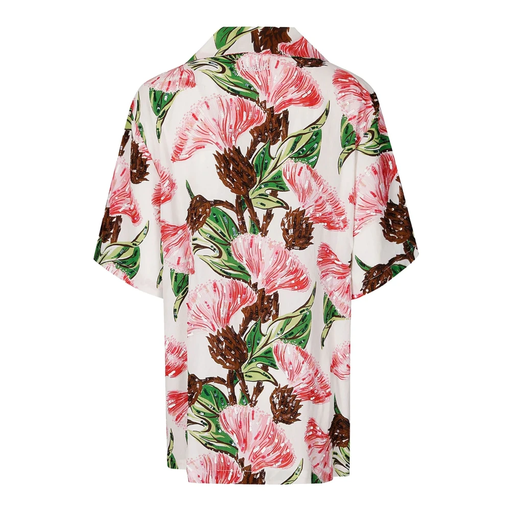 P.a.r.o.s.h. Bloemenprint Pailletten Overhemd Multicolor Dames