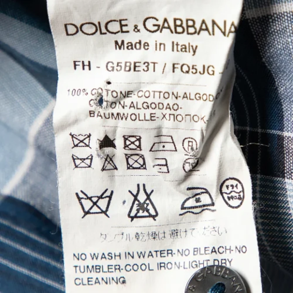 Dolce & Gabbana Pre-owned Cotton tops Blue Dames