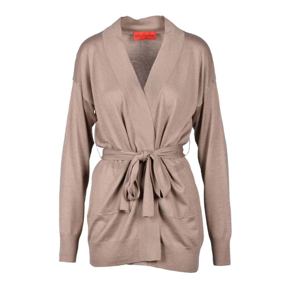 Wild Cashmere Luxe Cashmere Zijde Blend Vest Beige Dames
