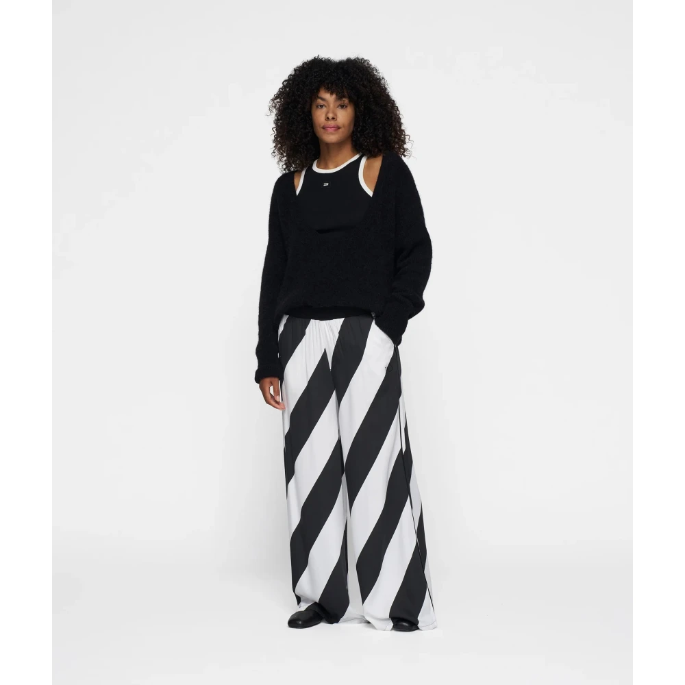 10Days Alpaca Wol Oversized Gebreide Trui Black Dames
